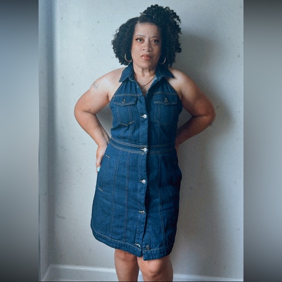 Future Collective Halter Dress - size 10 - Picture 4 of 6